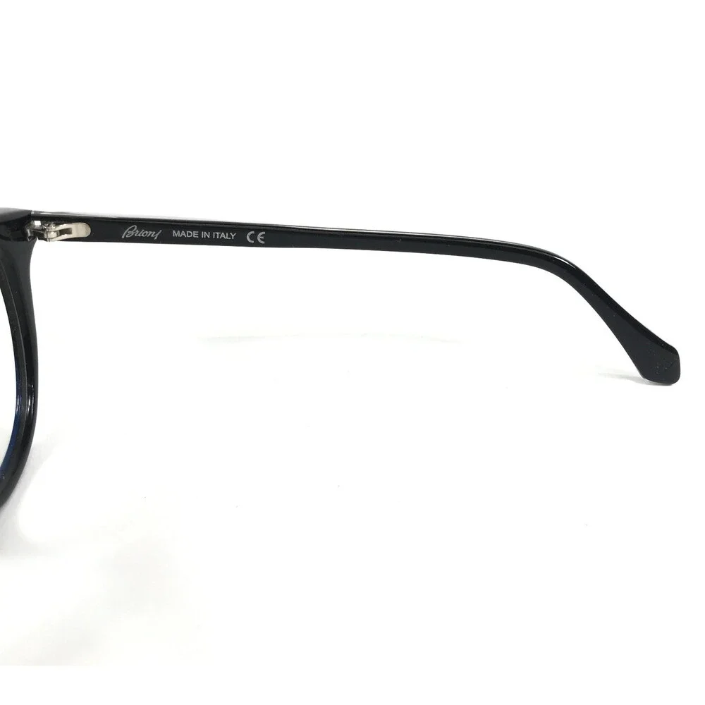 Brioni Eyeglasses Frames BR0032O 001 Polished Black Round Full Rim 49-20-145